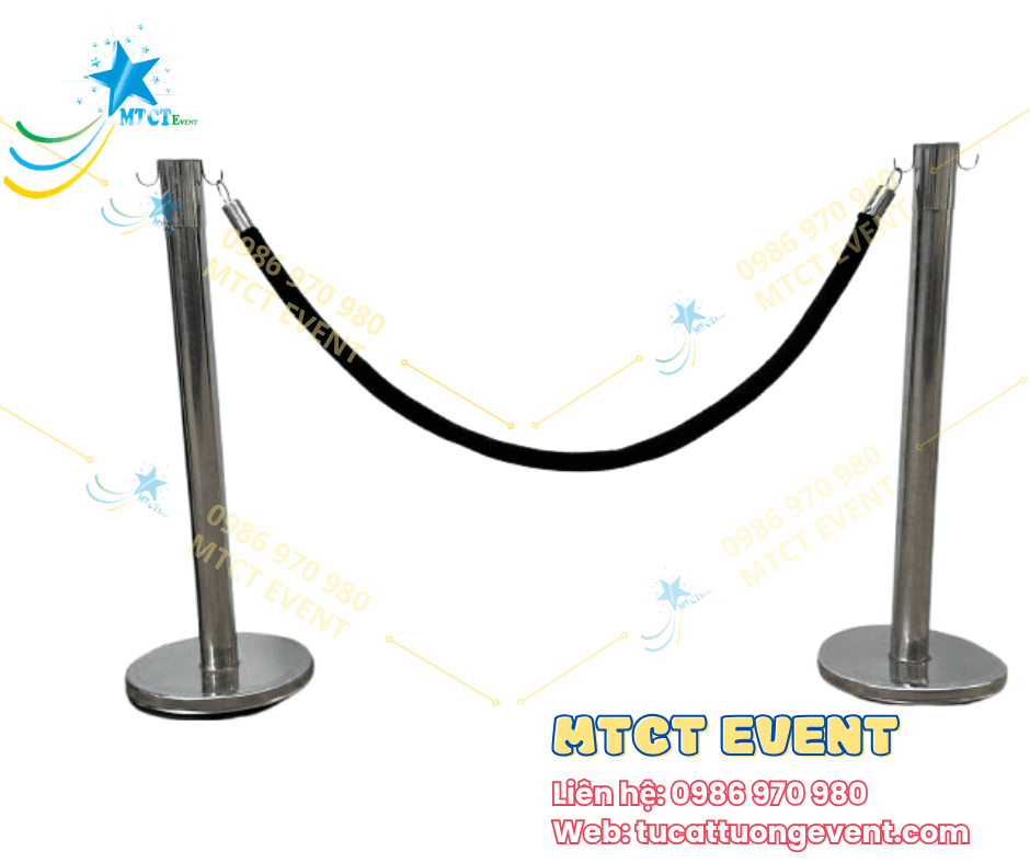 Trụ Barrier dây nhung 2
