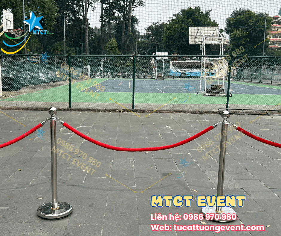 Trụ Barrier dây nhung 2
