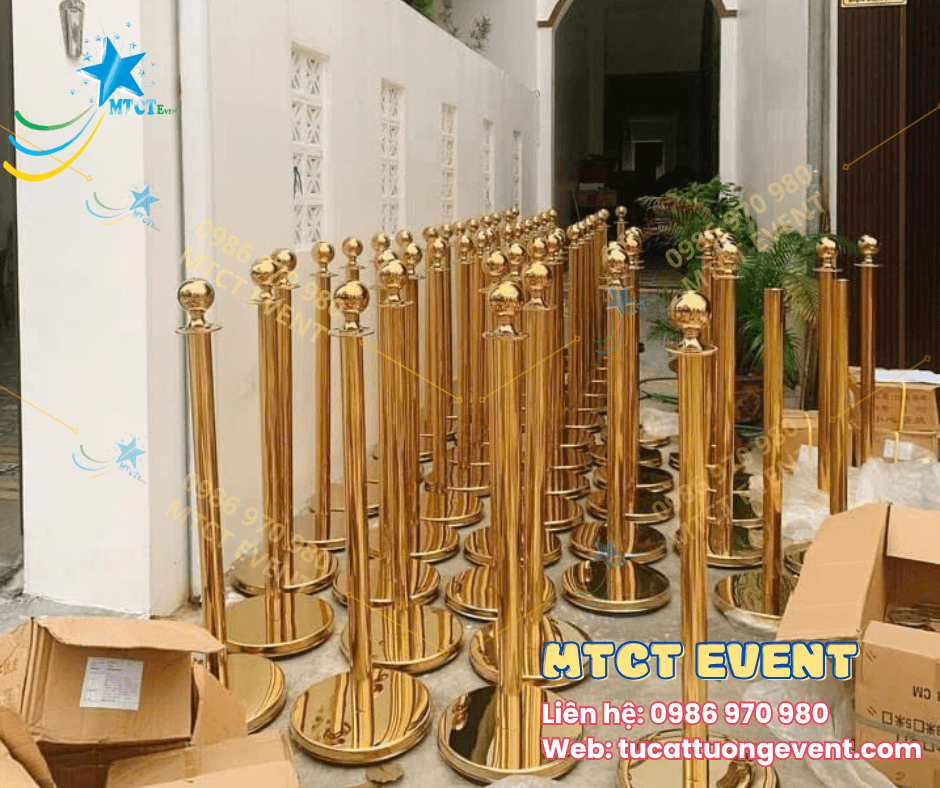 Trụ Barrier dây nhung 2