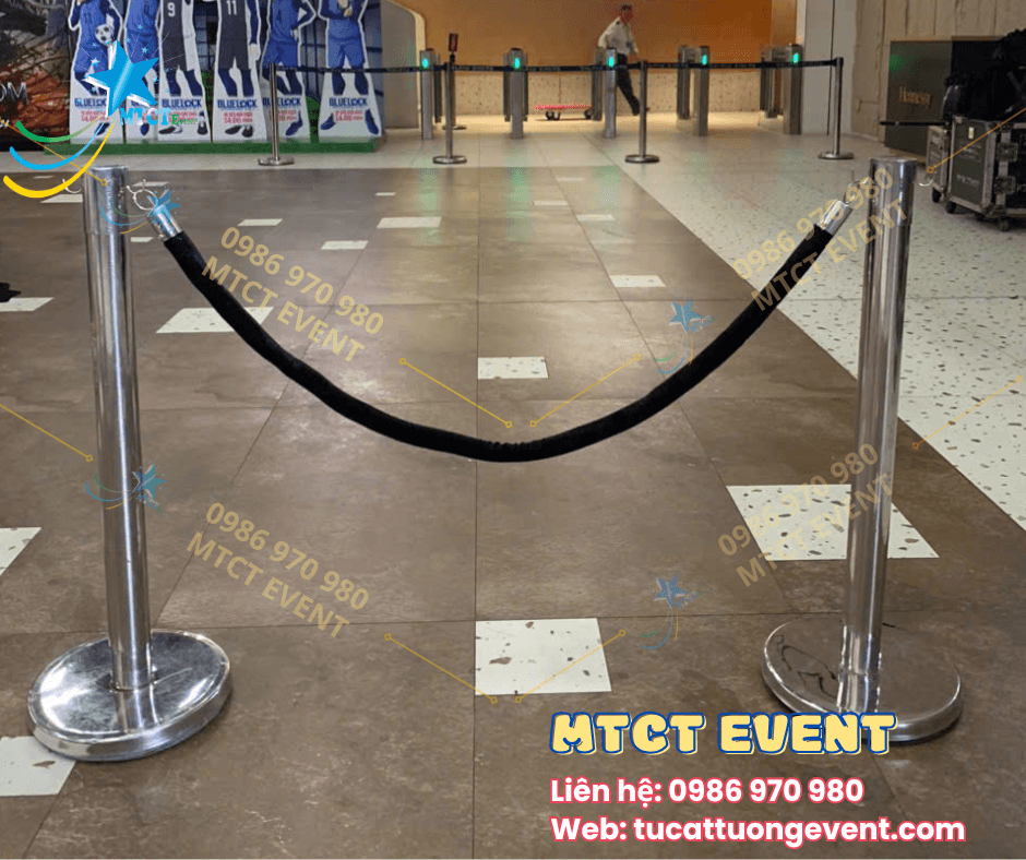 Trụ Barrier dây nhung 4